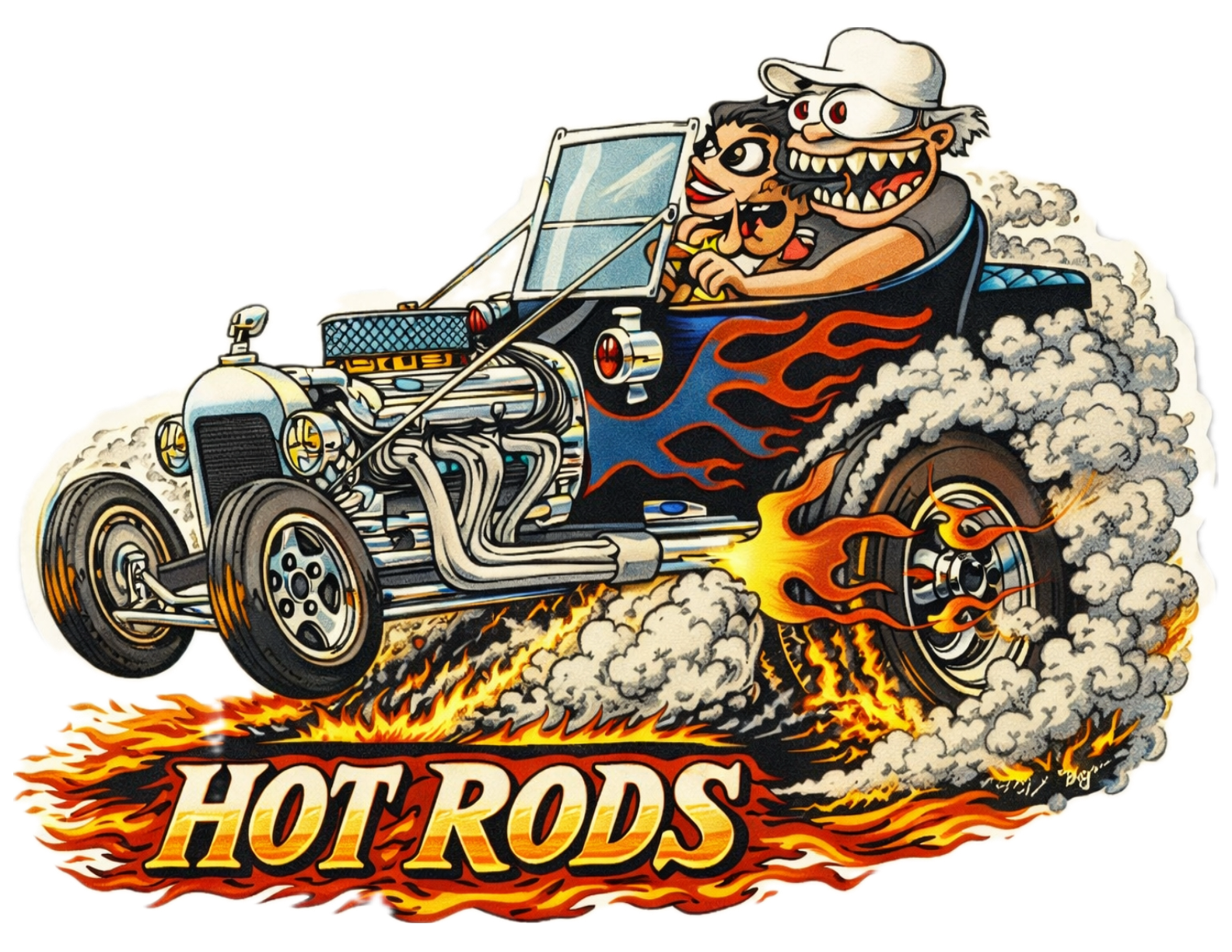 Creek Rat hot rod cartoons artwork